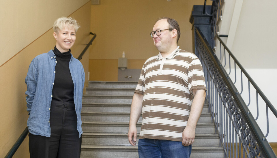 Lærerne Sandra Lillqvist og Tuomas Anttila