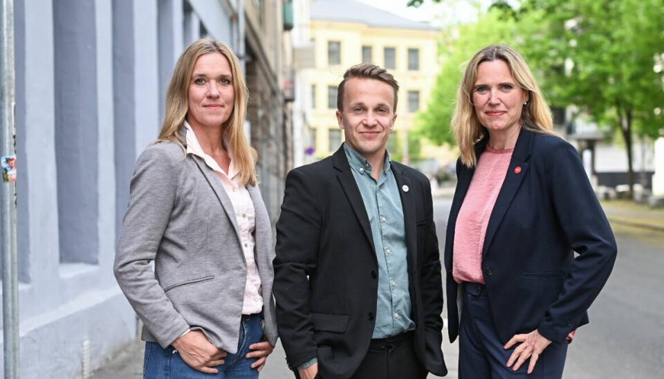 F.v. Marit Selfors Isaksen, Ole Henrik Kråkenes og Hanne Glemmestad, medlemmer av arbeidsutvalget i FO.