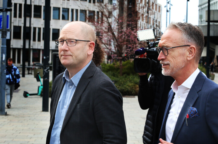UDF-leder Steffen Handal og KS-direktør Tor Arne Gangsø. Her ved tidligere lønnsforhandlinger.