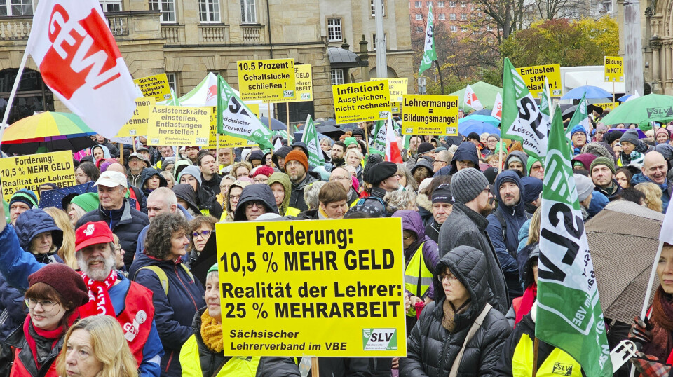 Streik i Chemnitz, 21 november.