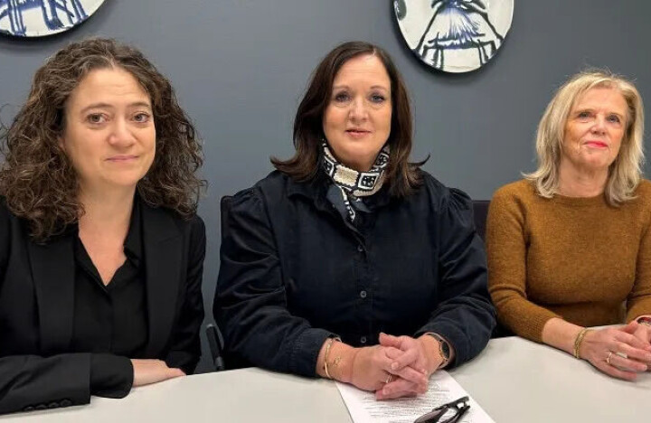 Utdanningsforbundets forhandlingsdelegasjon: Hanne Fehn Dahle, forhandlingssjef Aina Skjefstad Andersen og Ellinor Gilberg. Utdanningsforbundets delegasjon i forhandlingene om arbeidstidsavtale for barnehagene i KS-området. Fra venstre: Hanne Fehn Dahle, forhandlingssjef Aina Skjefstad Andersen og Ellinor Gilberg.