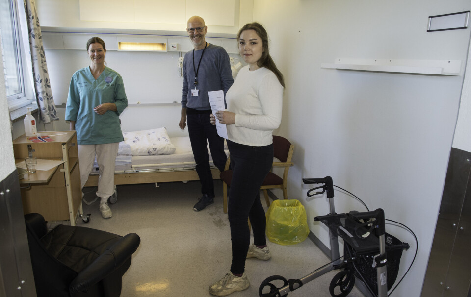 Monica Aleksandersen, Geir Berget og Cathrine Svendsen er klar til fagprøve.