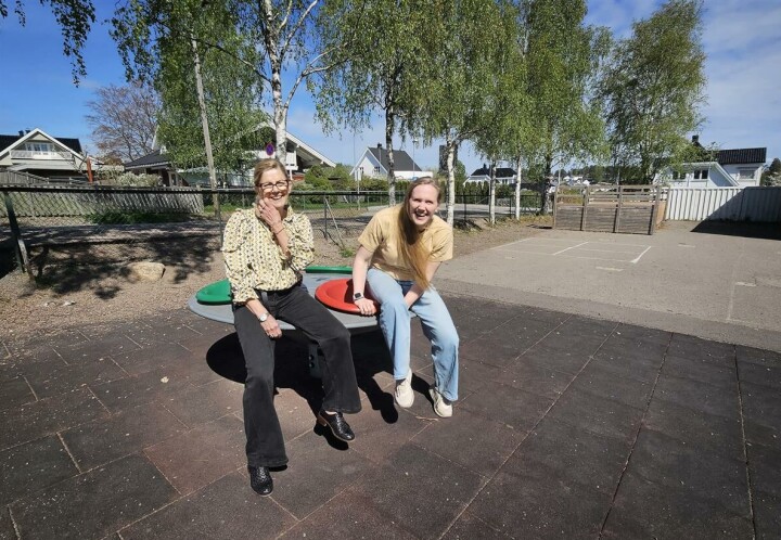 Rektor Bente Thuen Alfheim ved Husvik skole, en av skolene i prosjektet og psykologspesialist Tina Nordbotten Olsen.