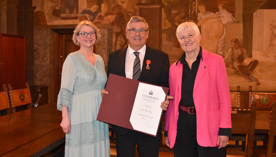 Torill Hammeren Møllerhagen, Morten Ø. Klemp og Valgerd Svarstad Haugland under seremonien.