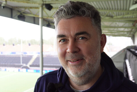 Til tross for en nærstående storkamp, har daglig leder Frode Thomassen tid til en prat om lærermangel i nord. Frode Thomassen - Daglig leder av Bodø/Glimt fra tribunen på Aspmyra