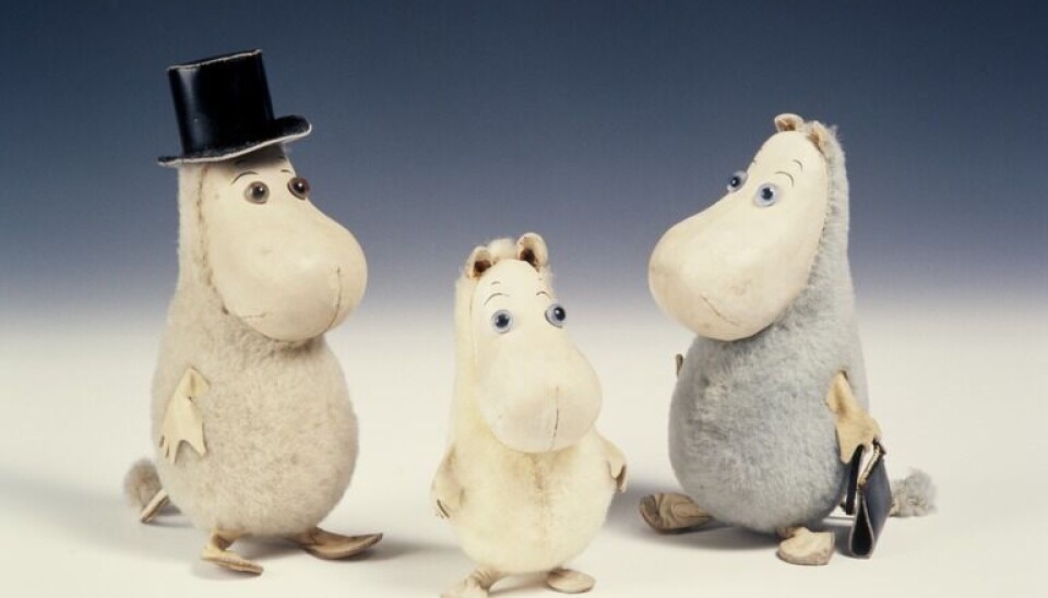 Mummi-figurer designet av Atelier Fauni, karakterene er skapt av Tove Jansson.