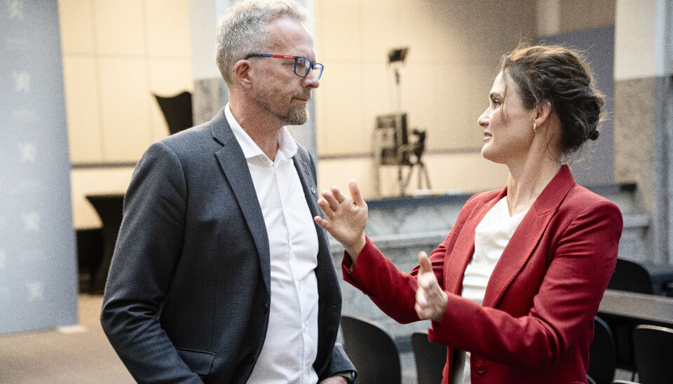 Geir Røsvoll, leder av Utdanningsforbundet, sammen med Kunnskapsminister Kari Nessa Nordtun (Ap).