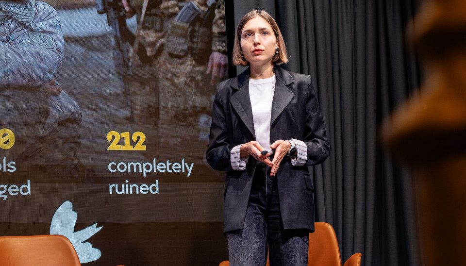 Anna Novosad, leder av Saved Foundation var i Oslo i oktober.
