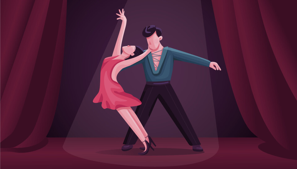 Kan Høgre kome til dansegolvet for sin rumba? dans rumba illustrasjon illustrasjonsbilde