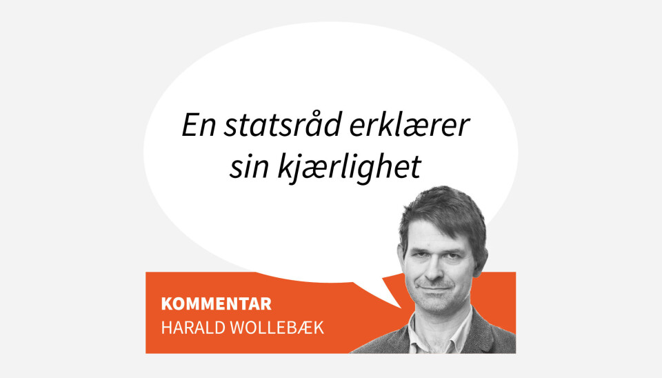 En statsråd erklærer sin kjærlighet