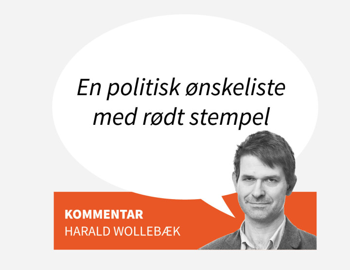 En politisk ønskeliste med rødt stempel