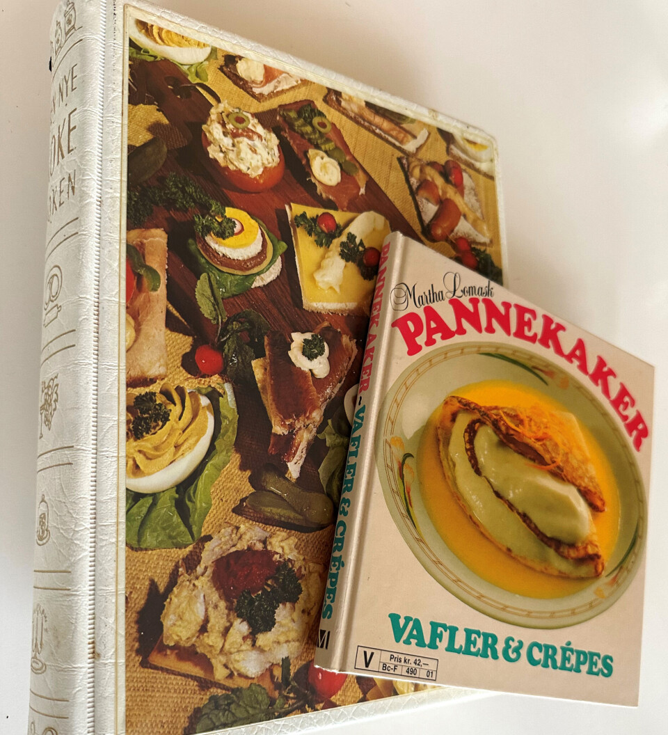 Oppskriftsbøker fra 1970- 80-tallet.