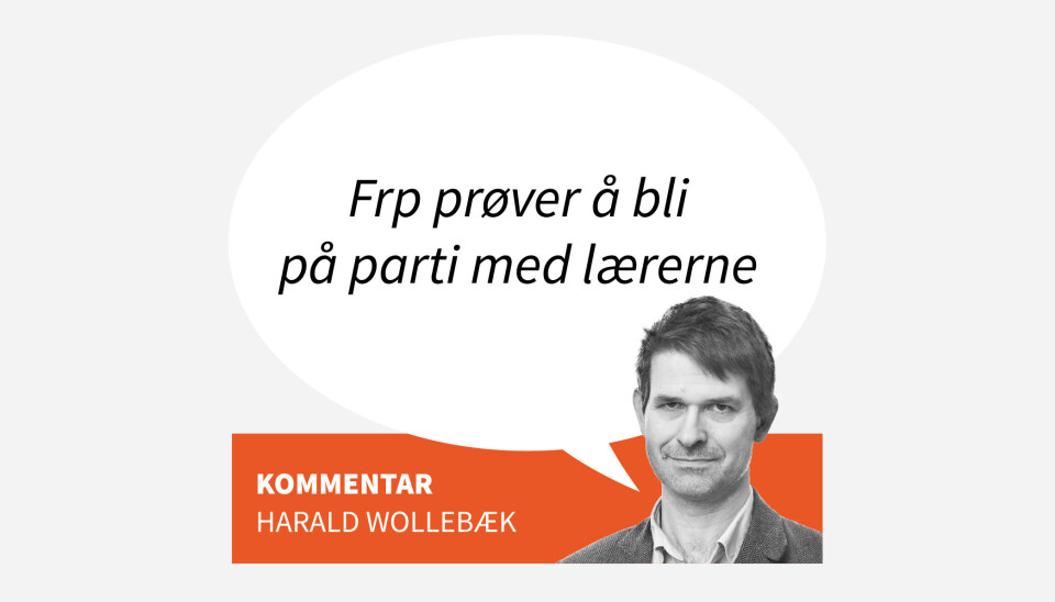 Frp prøver å bli på parti med lærerne