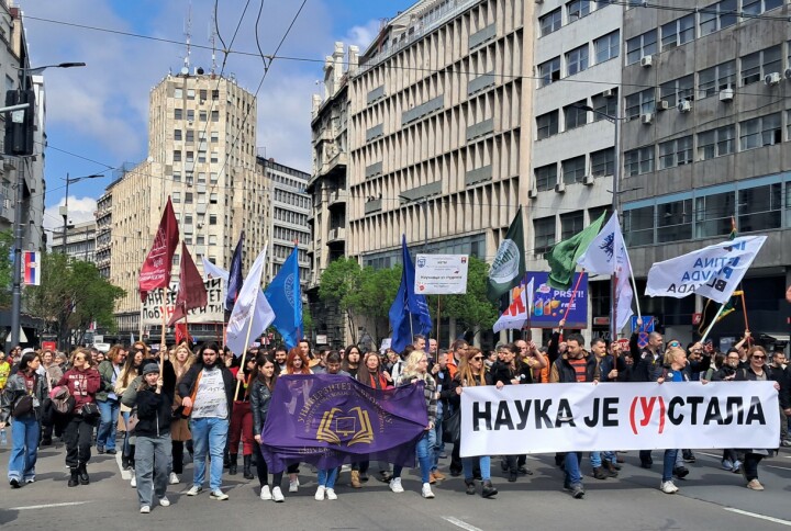 Det er daglige studentprotester rundt om i Serbia.