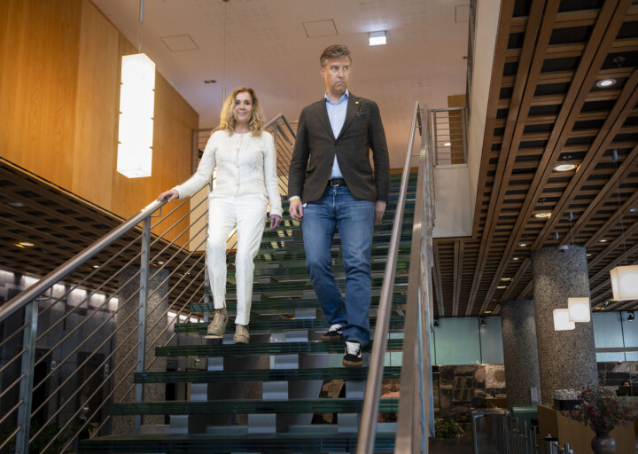 Karita Bekkemellem og Torbjørn Sølsnæs i NHO Geneo.